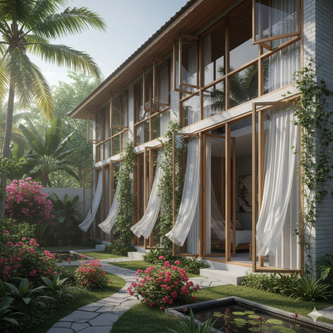 7 Desain Rumah Mungil Tetap Adem Tanpa AC, Ini Rahasianya (Foto: Gemini AI)