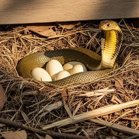 Sarang Ular King Cobra/ Ilustrasi AI