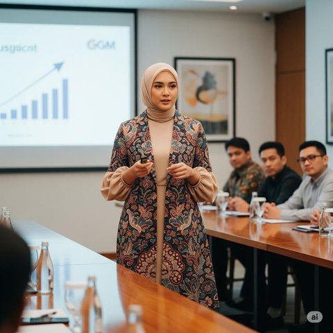 Model Outer Batik Sutra Syar'i/Gemini AI