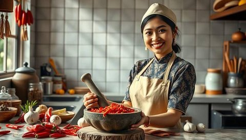 Resep Sambal Bawang Awet. (Youtube/Davina Hermawan).