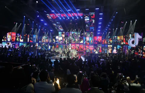 Malam puncak TikTok Awards Indonesia 2025  di Studio Emtek City Indosiar,Jakarta,  Jumat (21/11/2025).