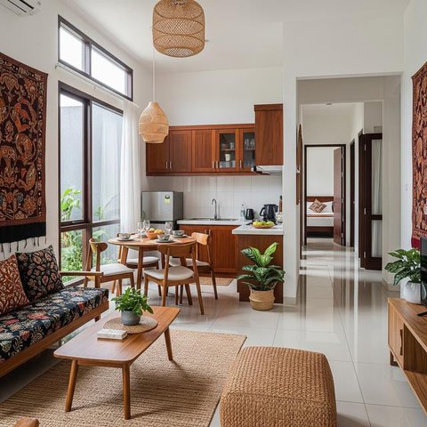 Desain Rumah Kecil Tapi Tetap Muat Tiga Kamar. (Foto: AI)