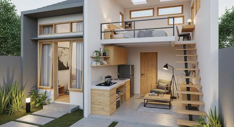 7 Desain Rumah Kecil Tapi Nyaman untuk Tinggal Sendiri Tahun 2025, Cocok untuk Hidup Praktis dan Tetap Estetik (Foto: Gemini AI)