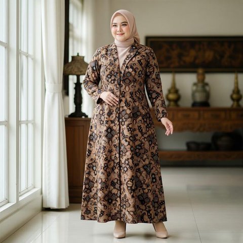 Model Gamis Batik Blazer Syari Size Besar/Gemini AI