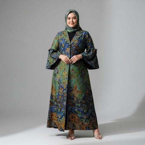 Model Gamis Batik Blazer Syari Size Besar/Gemini AI