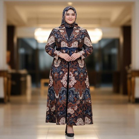 Model Gamis Batik Blazer Syari Size Besar/Gemini AI