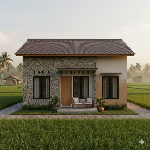 7 Gambar Rumah Minimalis di Kampung, Sederhana tapi Modern dan Bikin Nyaman untuk Keluarga (Foto: Gemini AI)