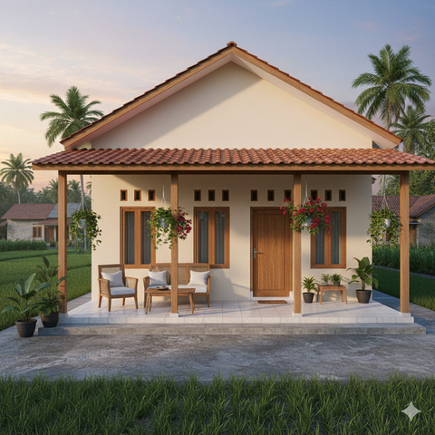 7 Gambar Rumah Minimalis di Kampung, Sederhana tapi Modern dan Bikin Nyaman untuk Keluarga (Foto: Gemini AI)