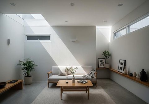 Desain Rumah Kecil Tetap Terang Tanpa Banyak Jendela (Sumber: gemini.com)