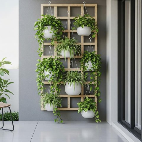 Dinding Hijau di Dapur sebagai Taman Herbal. Foto: Gemini