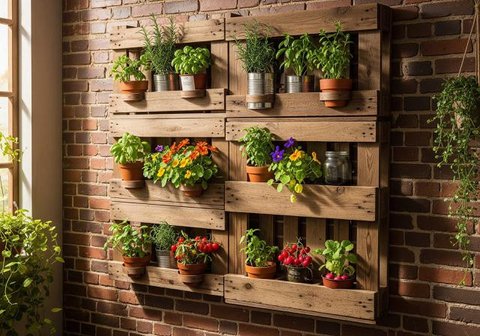 Dinding Hijau di Dapur sebagai Taman Herbal. Foto: Gemini
