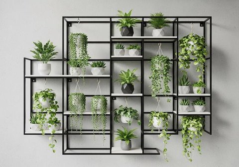 Dinding Hijau di Dapur sebagai Taman Herbal. Foto: Gemini