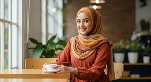 Baju Warna Bata Cocok dengan Jilbab Warna Apa/AI