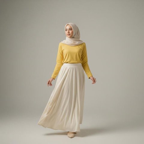 Baju Lemon Cocok dengan Jilbab Warna Apa/ Ilustrasi AI
