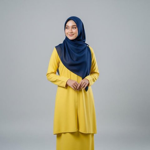 Baju Lemon Cocok dengan Jilbab Warna Apa/ Ilustrasi AI