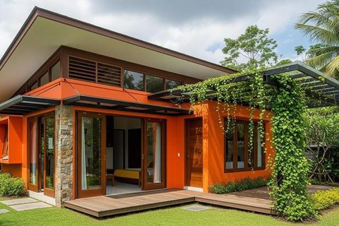 Desain Rumah Kecil Tapi Tetap Adem Tanpa AC Berkat Ventilasi Silang. Foto: Gemini