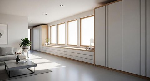 Model Rumah Mungil dengan Penyimpanan Tersembunyi/AI