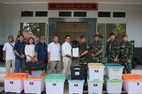 133 ekor reptil yang diselundupkan dari Papua melalui KM Dobonsolo diamankan di Markas Komando Daerah Angkatan Laut (Makodaeral) III, Jakarta (Rabu (26/11/2025).