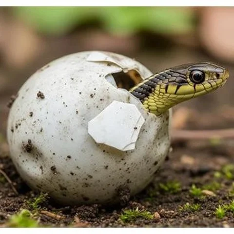 Ilustrasi telur ular. [Foto: Gemini]