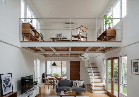 Desain Rumah Mungil Tapi Pakai Konsep Split Level Biar Lega (Sumber: gemini.com)