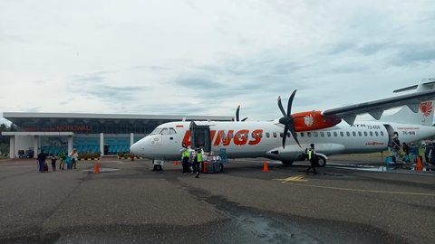 Bandar Udara Morowali, Sulawesi Tengah di Desa Umbele, Kecamatan Bumi Raya sebelum ditutup sementara karena kecelakaan jet, Kamis (11/5/2023). (Foto: Heri Susanto/ Liputan6.com)