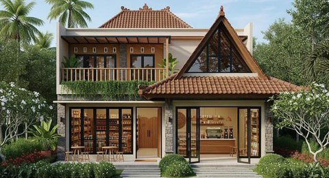 Desain Rumah Kecil tapi Nyaman untuk Usaha/AI