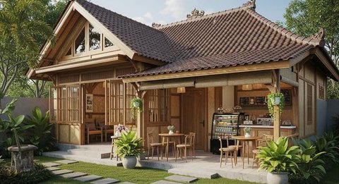 Desain Rumah Kecil tapi Nyaman untuk Usaha/AI