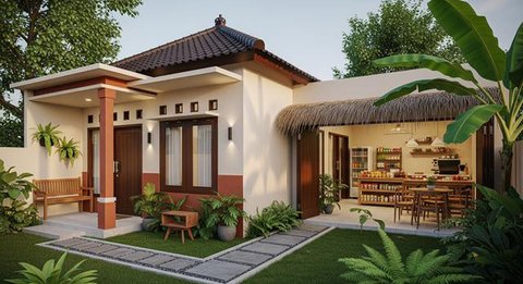 Desain Rumah Kecil tapi Nyaman untuk Usaha/AI