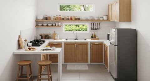 Desain Dapur Kecil Tapi Nyaman Dipakai Bersama Mertua/Gemini AI