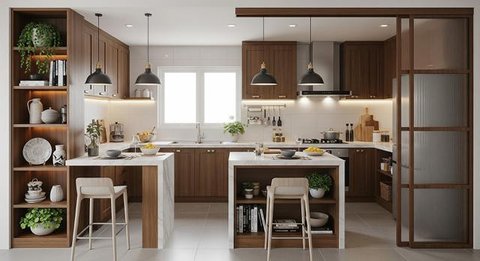 Desain Dapur Kecil Tapi Nyaman Dipakai Bersama Mertua/Gemini AI