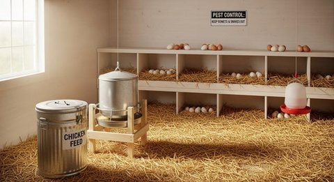 7 Cara Mengusir Anakan Ular yang Masuk ke Area Kandang Ayam dan Ternak, Ampuh dan Aman untuk Lingkungan (Foto: Gemini AI)