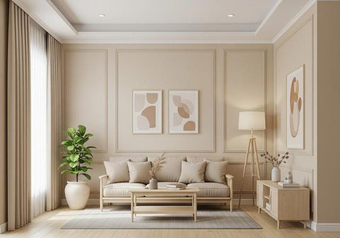 Inspirasi Desain Ruang Tamu Luas di Rumah Kecil (Sumber: gemini.com)