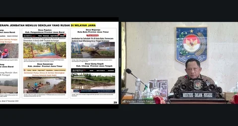 Mendagri Tito Karnavian saat memimpin Rapat Koordinasi (Rakor) Menangani Keterbatasan Akses atau Jembatan Menuju ke Satuan Pendidikan