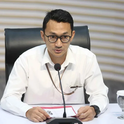 Budi Prasetyo (Juru Bicara Komisi Pemberantasan Korupsi). (Liputan6.com/Helmi Fithriansyah)