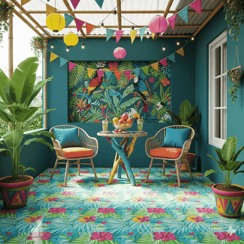 Desain Teras Kecil Tapi Estetik Mirip Cafe Mini di Rumah. Gemini