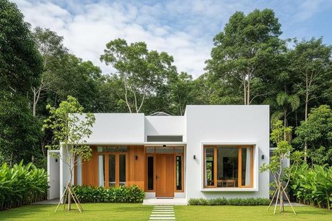 Rumah Kampung dengan Sentuhan Modern. Foto: Gemini