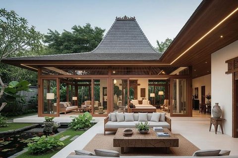 Rumah Kampung dengan Sentuhan Modern. Foto: Gemini