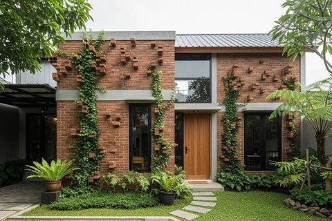 Rumah Kampung dengan Sentuhan Modern. Foto: Gemini