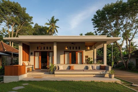 Rumah Kampung dengan Sentuhan Modern. Foto: Gemini