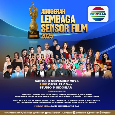 Malam Anugerah Lembaga Sensor Film 2025 Kembali Disiarkan di Indosiar