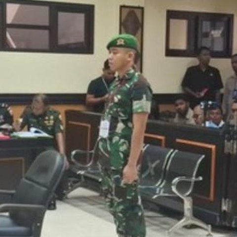Lettu Ahmad Faisal sidang kematian Prada Lucky. (Liputan6.com/Ola Keda)