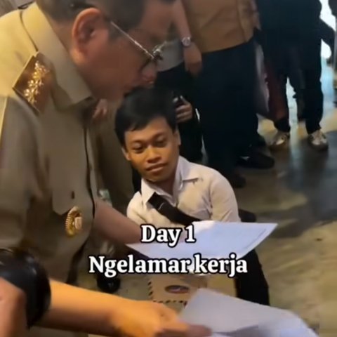 Harukan Warganet, Pria Disabilitas Langsung Diinterview Gubernur Jakarta di Jobfair: Ada Doa Ibu di Rumah