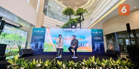 Direktur RS EMC Sentul, dr. G.A. Kusmiati, MARS, FISQua dan Presiden Direktur PT Sarana Meditama Metropolitan Tbk. (EMC Healthcare), Jusup Halimi soal EMC Sentul ramah lingkungan dalam peresm