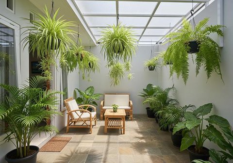 Desain Rumah Kecil tapi Punya Teras Lega yang Cozy untuk Santai (Sumber: gemini.com)