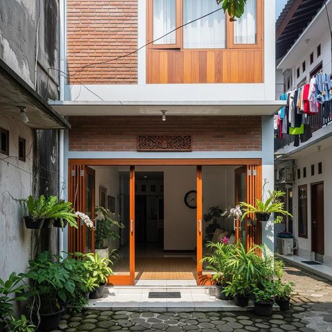 Desain Rumah Mungil di Gang Anti Pengap. (Foto: AI)