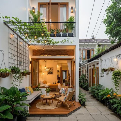 Desain Rumah Mungil di Gang Anti Pengap. (Foto: AI)