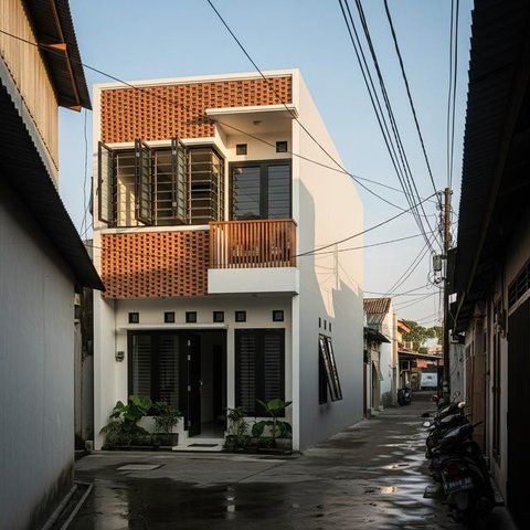Desain Rumah Mungil di Gang Anti Pengap. (Foto: AI)
