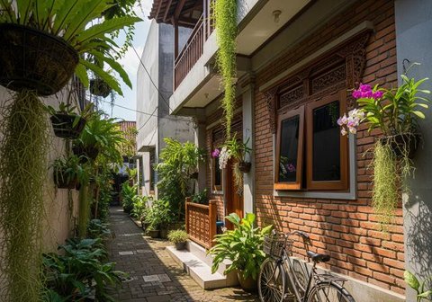 Desain Rumah Mungil di Gang Anti Pengap. (Foto: AI)
