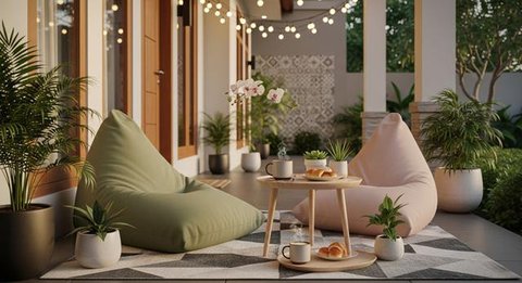 Desain Teras Kecil Tapi Modern/AI
