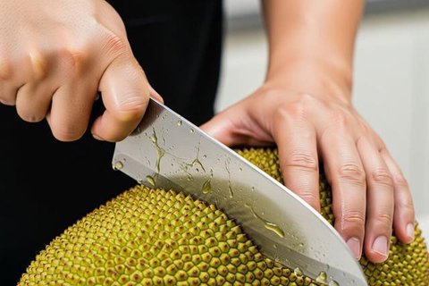 Tips Mengupas Nangka Anti Lengket. Foto: Gemini